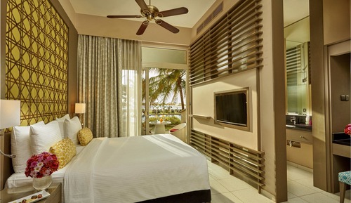Habitación Deluxe doble, 1 cama de matrimonio grande, vistas al mar