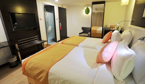 Habitación Premium con 2 camas individuales, varias camas, accesible para personas con discapacidad