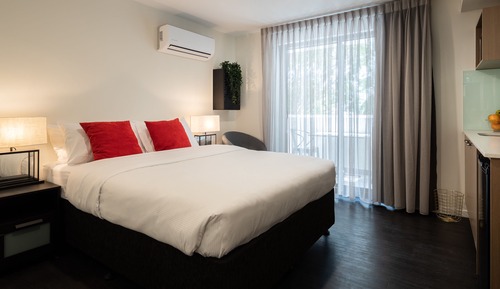 Estudio Deluxe, 1 cama de matrimonio, cocina básica