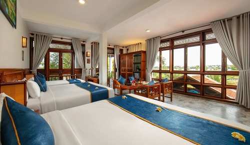 Habitación familiar, 1 habitación, vistas a la piscina (Suite, Hoi An View)