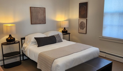 Apartamento de lujo, 2 habitaciones, frigorífico y microondas, vistas parciales al mar
