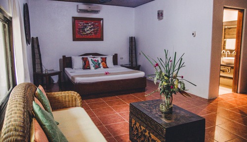 Habitación, 1 cama de matrimonio grande, vistas al jardín