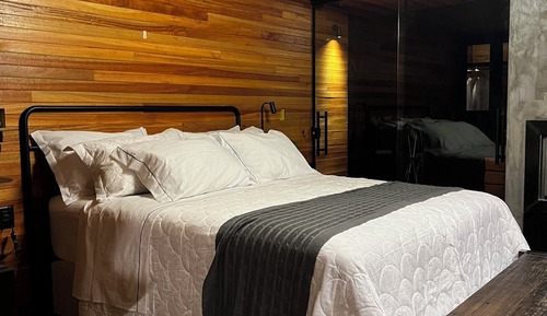 Cabaña Deluxe, 1 cama de matrimonio con sofá cama, vistas a la montaña