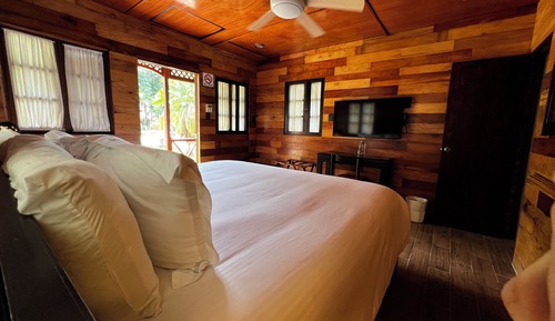 Cabaña Confort, 1 cama de matrimonio grande, balcón, vistas al jardín
