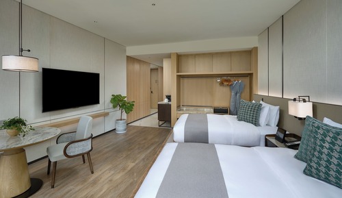 Habitación con 2 camas individuales, vistas a la montaña