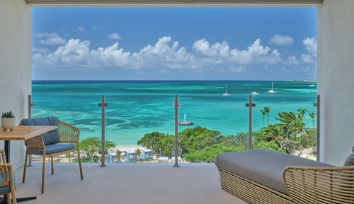 Habitación Deluxe, 2 camas de matrimonio, no fumadores, balcón (Oceanfront)