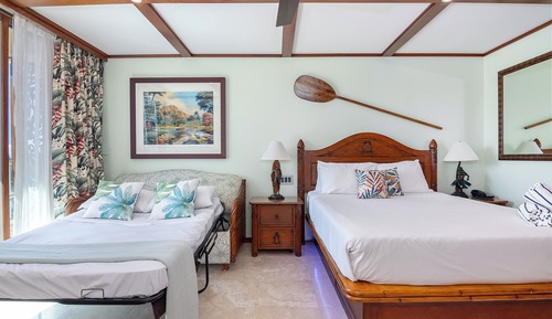 Suite estudio Premium, 1 cama de matrimonio con sofá cama, cocina básica, vistas parciales al mar