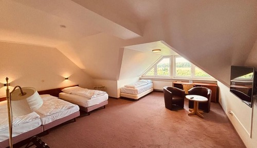 Habitación cuádruple familiar, vistas al jardín