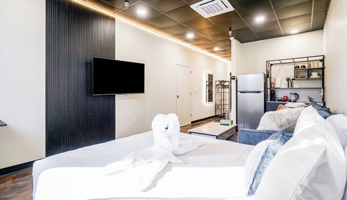 Estudio, 1 cama de matrimonio con sofá cama, no fumadores, cocina básica