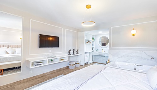 Habitación de lujo doble, 1 cama de matrimonio, bañera de hidromasaje