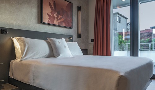 Habitación Deluxe doble, 1 cama de matrimonio, terraza, en una planta alta