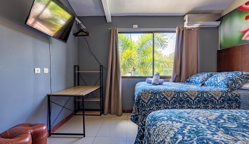 Dúplex Deluxe, varias camas, baño privado, vistas al jardín