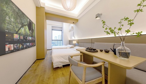 Habitación cuádruple familiar, 2 camas dobles, accesible en silla de ruedas, baño privado
