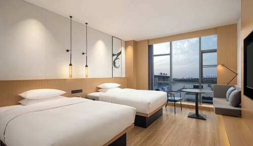 Habitación Premier, 2 camas dobles, vistas a la ciudad