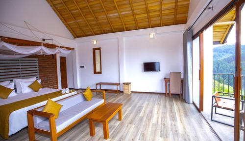 Habitación romántica doble, 1 cama de matrimonio grande, no fumadores, vistas a la montaña