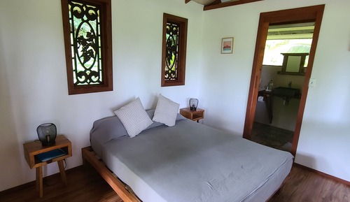Cabaña clásica, balcón, vistas al jardín