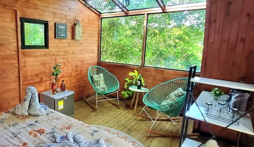 Habitación Deluxe doble, 1 cama doble, baño privado, vistas al jardín