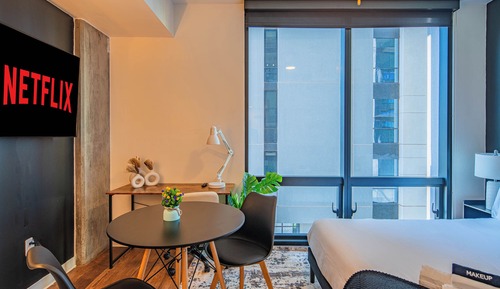 Estudio de lujo, 1 cama de matrimonio, no fumadores, cocina