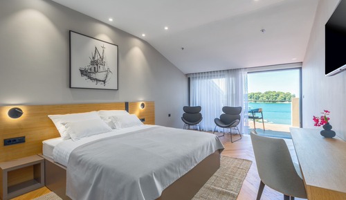 Habitación Deluxe doble, balcón, vistas al mar
