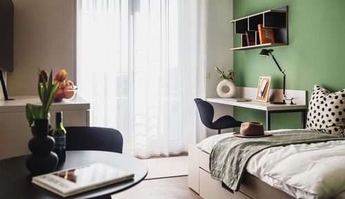 Estudio de diseño, cocina, vistas a la ciudad