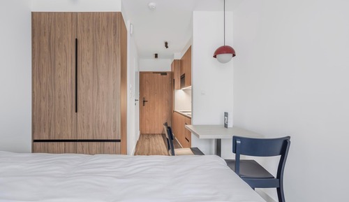 Compact studio with balcony