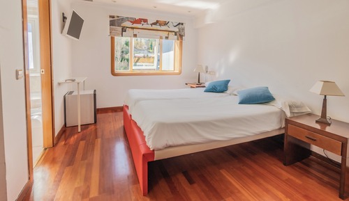 Habitación económica con 2 camas individuales, vistas al lago