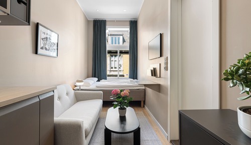 Habitación con 1 cama doble o 2 individuales, vistas a la ciudad