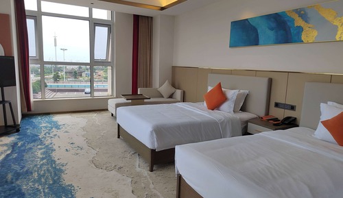 Habitación, 2 camas de matrimonio (Sea View)