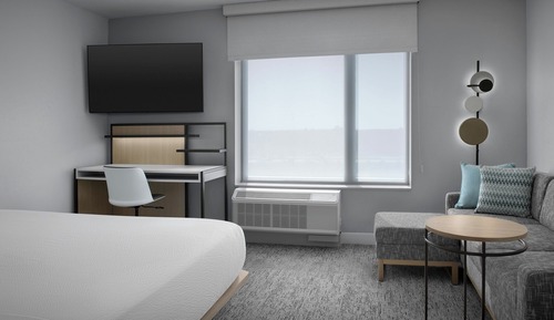 Suite estudio, 1 cama de matrimonio grande con sofá cama