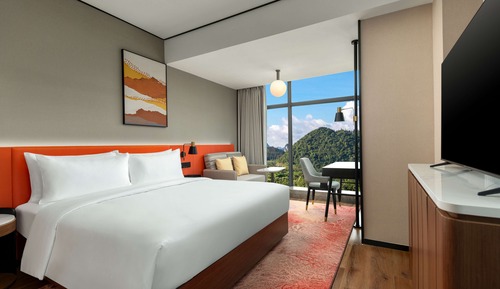 Habitación, 1 cama de matrimonio grande, vistas a la montaña