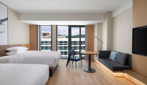 Habitación superior, 2 camas dobles, no fumadores, vistas a la ciudad