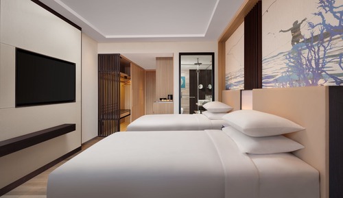 Habitación Deluxe, 2 camas de matrimonio, no fumadores, vistas a la ciudad