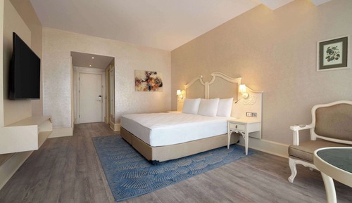 Habitación estándar, 1 cama de matrimonio grande con sofá cama, vistas al jardín