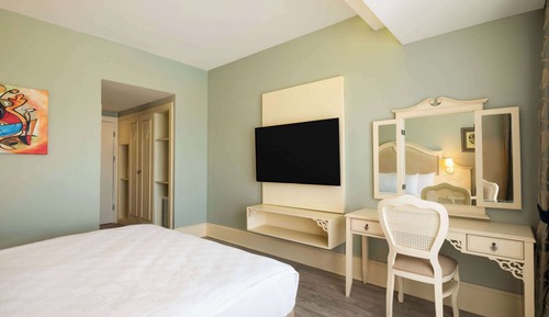 Habitación Deluxe, 1 cama de matrimonio grande con sofá cama, vistas al jardín