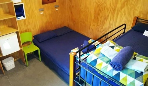 Cabin with linen and shared bathroom