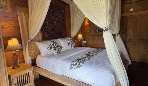 Cabaña Deluxe, balcón, vistas al jardín