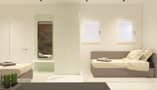 Habitación con 2 camas individuales