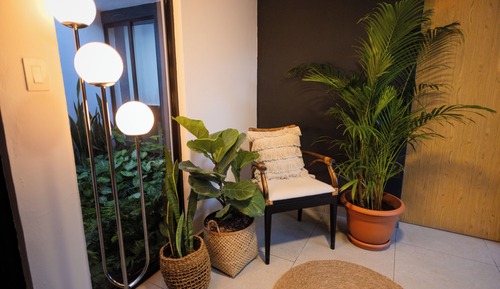 Habitación familiar, vistas al jardín