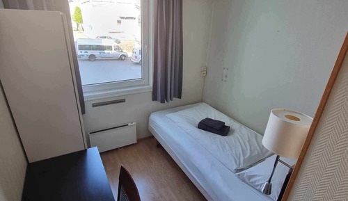 Habitación individual básica, baño privado, vistas al patio