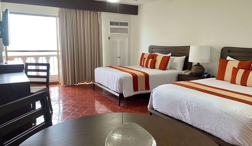 Estudio Deluxe, 2 camas de matrimonio, no fumadores, vistas al mar (Kitchenette, Balcony)