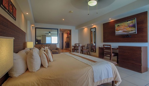 Estudio Deluxe, 1 cama de matrimonio grande, no fumadores, vistas al mar (Kitchenette, Balcony)