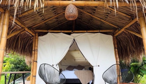 Cabaña Confort, 1 cama de matrimonio, vistas a la montaña