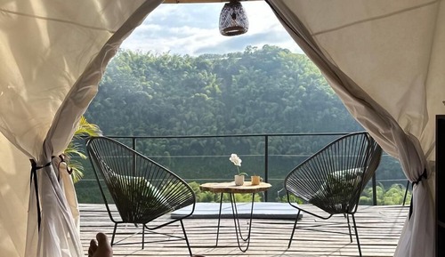 Cabaña Confort, 1 cama de matrimonio, vistas a la montaña
