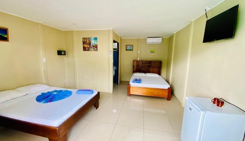 Habitación cuádruple básica, 2 camas dobles, no fumadores