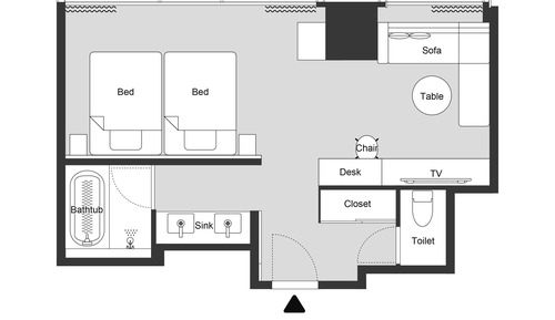 Habitación Club con 2 camas individuales