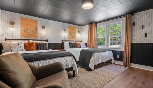 Habitación estándar, 2 camas de matrimonio, no fumadores, balcón