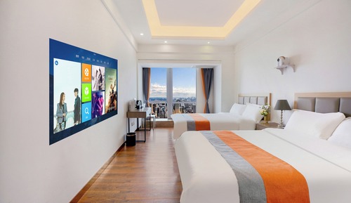 Habitación sénior con 2 camas individuales, vistas a la ciudad