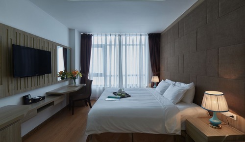 Habitación ejecutiva, 1 cama de matrimonio grande, bañera, vistas a la ciudad