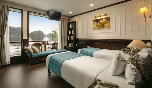 Habitación ejecutiva con 1 cama doble o 2 individuales, balcón, vistas al mar