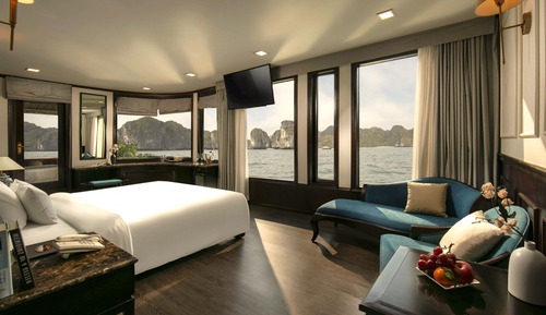 Habitación presidencial con 1 cama doble o 2 individuales, balcón, vistas al mar